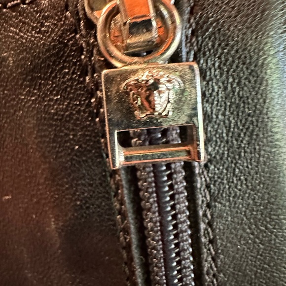 Versace 3/4 black leather boots. Size 36 - Picture 4 of 5